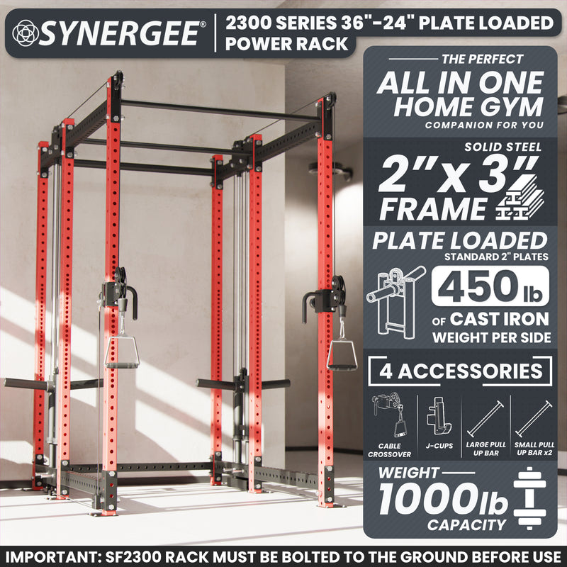 Synergee 2300 Series Power Cage with Plate Loaded Cable Cross Overs