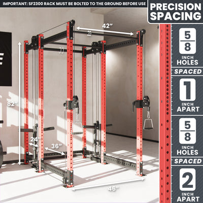 Synergee 2300 Series Power Cage with Plate Loaded Cable Cross Overs