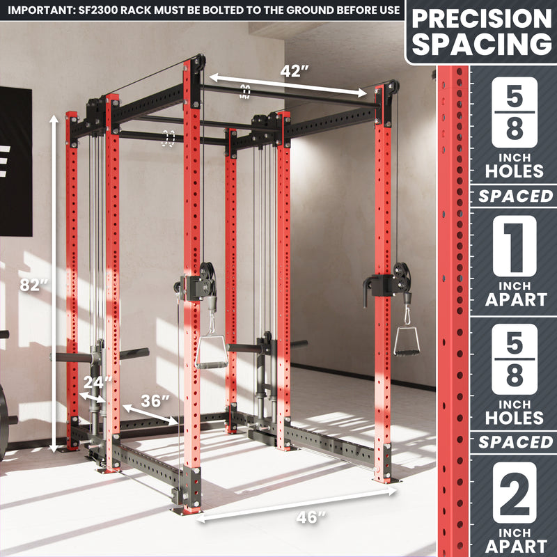 Synergee 2300 Series Power Cage with Plate Loaded Cable Cross Overs