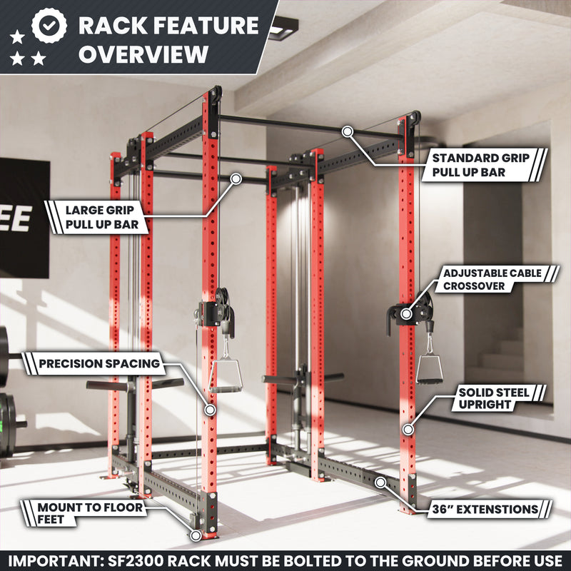 Synergee 2300 Series Power Cage with Plate Loaded Cable Cross Overs