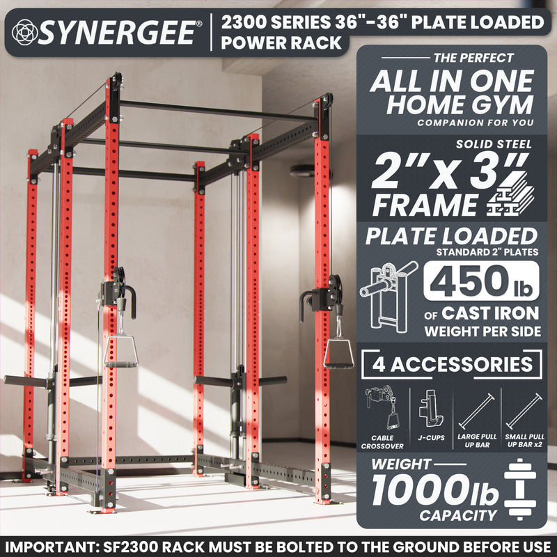 Synergee 2300 Series Power Cage with Plate Loaded Cable Cross Overs