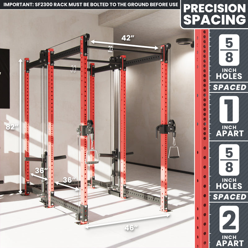 Synergee 2300 Series Power Cage with Plate Loaded Cable Cross Overs