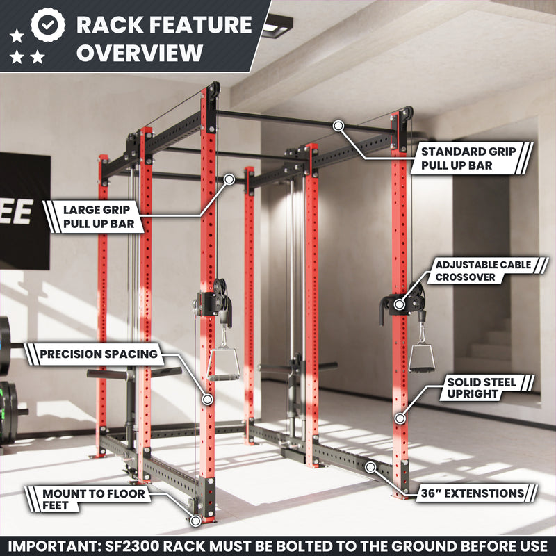 Synergee 2300 Series Power Cage with Plate Loaded Cable Cross Overs