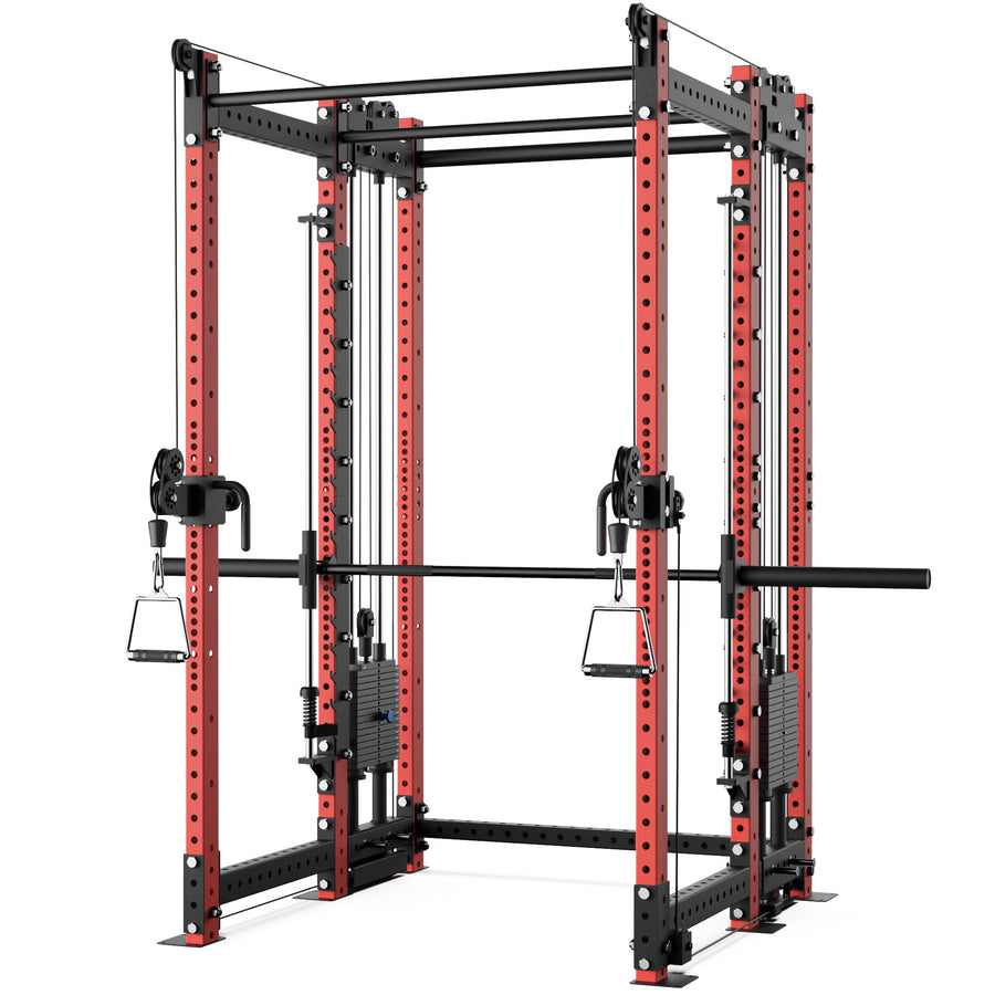 Synergee 2300 Series Power Cage with Synchronized Loaded Cable Cross Overs and Smith Machine