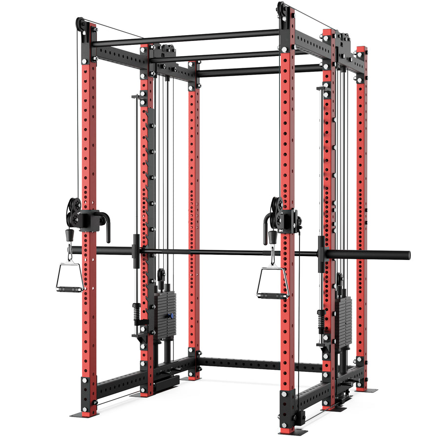 Synergee 2300 Series Power Cage with Synchronized Loaded Cable Cross Overs and Smith Machine