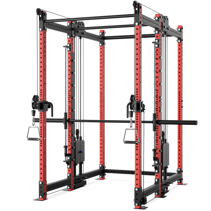 Synergee 2300 Series Power Cage with Synchronized Loaded Cable Cross Overs and Smith Machine