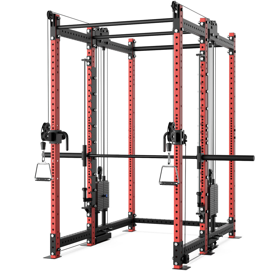Synergee 2300 Series Power Cage with Synchronized Loaded Cable Cross Overs and Smith Machine