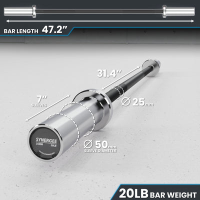 Synergee 4-Foot & 4' 8" Barbell
