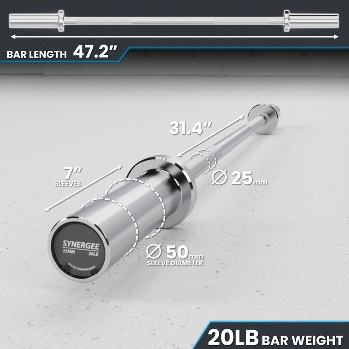 Synergee 4-Foot & 4' 8" Barbell