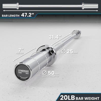 Synergee 4-Foot & 4' 8" Barbell