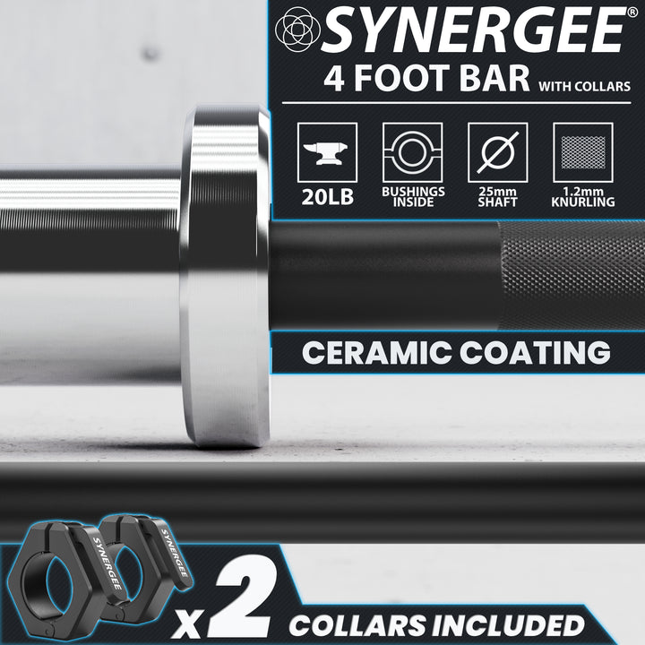 Synergee 4-Foot & 4' 8" Barbell