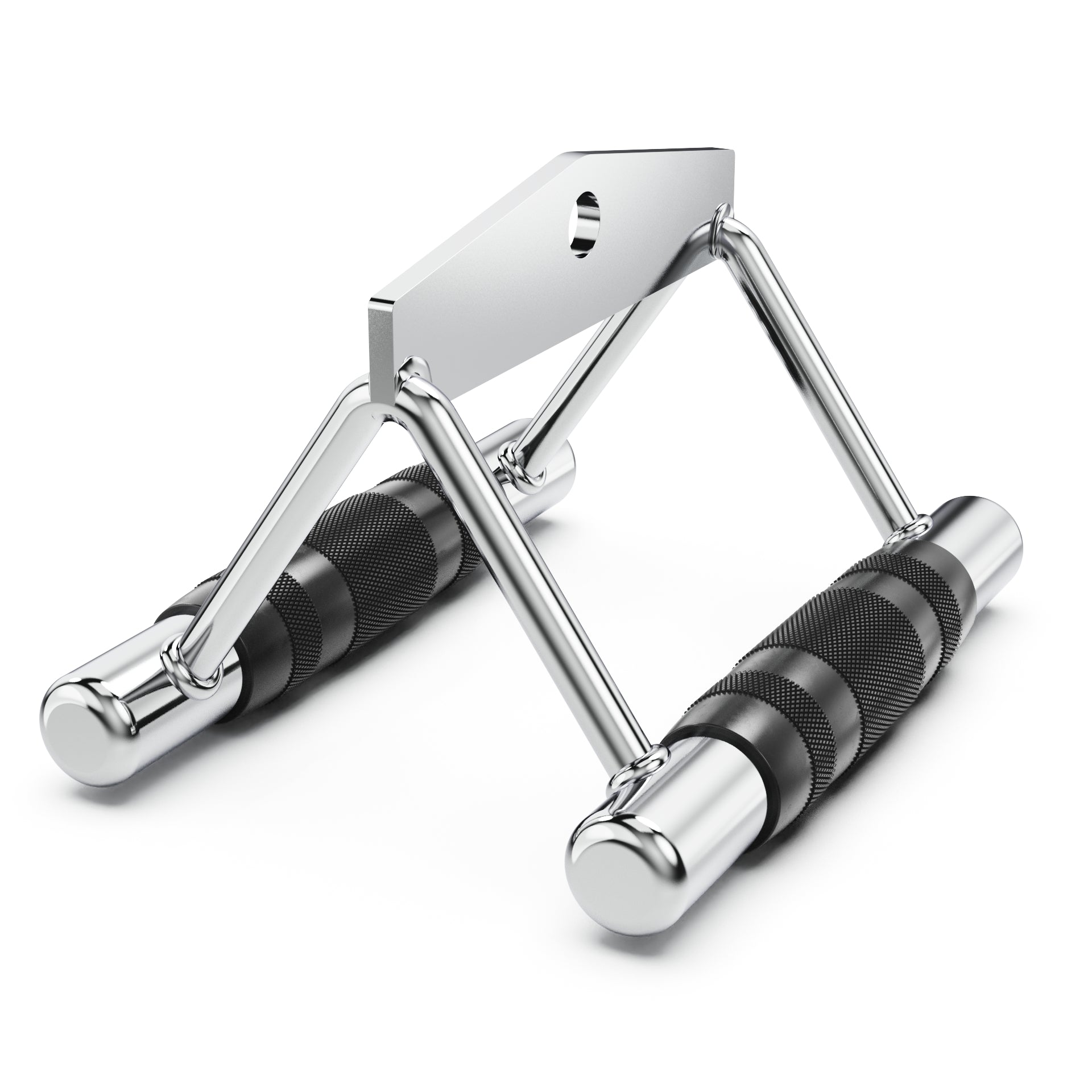 A2ZCare Cable Machine Attachments – Double D Row Handle & V-Shaped Bar – Chrome Steel – 2-Piece Set