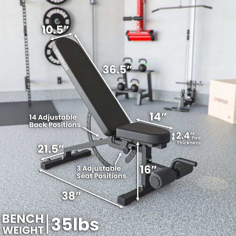 Synergee Adjustable Incline Decline Bench