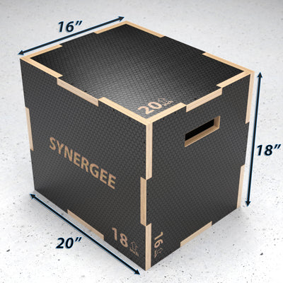 Synergee Non-Slip 3-in-1 Wood Plyo Boxes