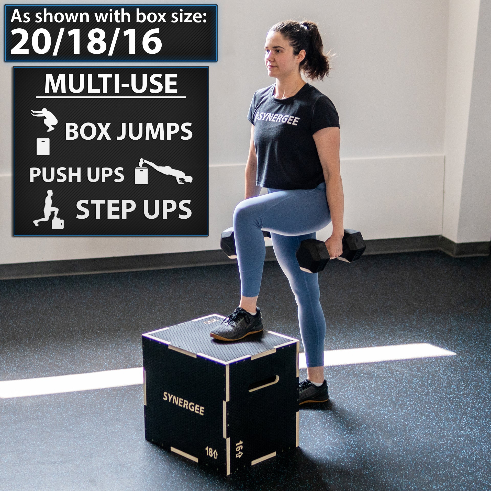 Synergee Non-Slip 3-in-1 Wood Plyo Boxes | Synergee Fitness USA