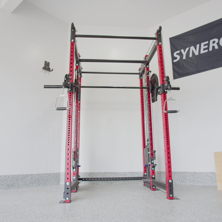 Synergee 2300 Series Power Cage with Synchronized Loaded Cable Cross Overs and Smith Machine
