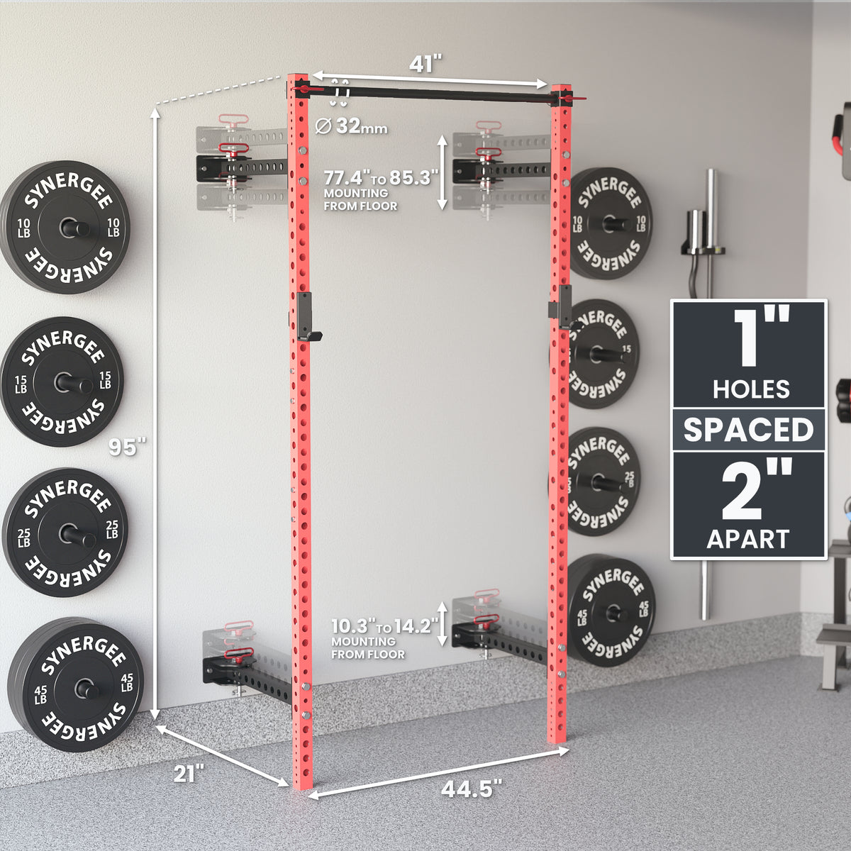 Synergee 2200 Series Folding Squat Rack | Synergee Fitness USA