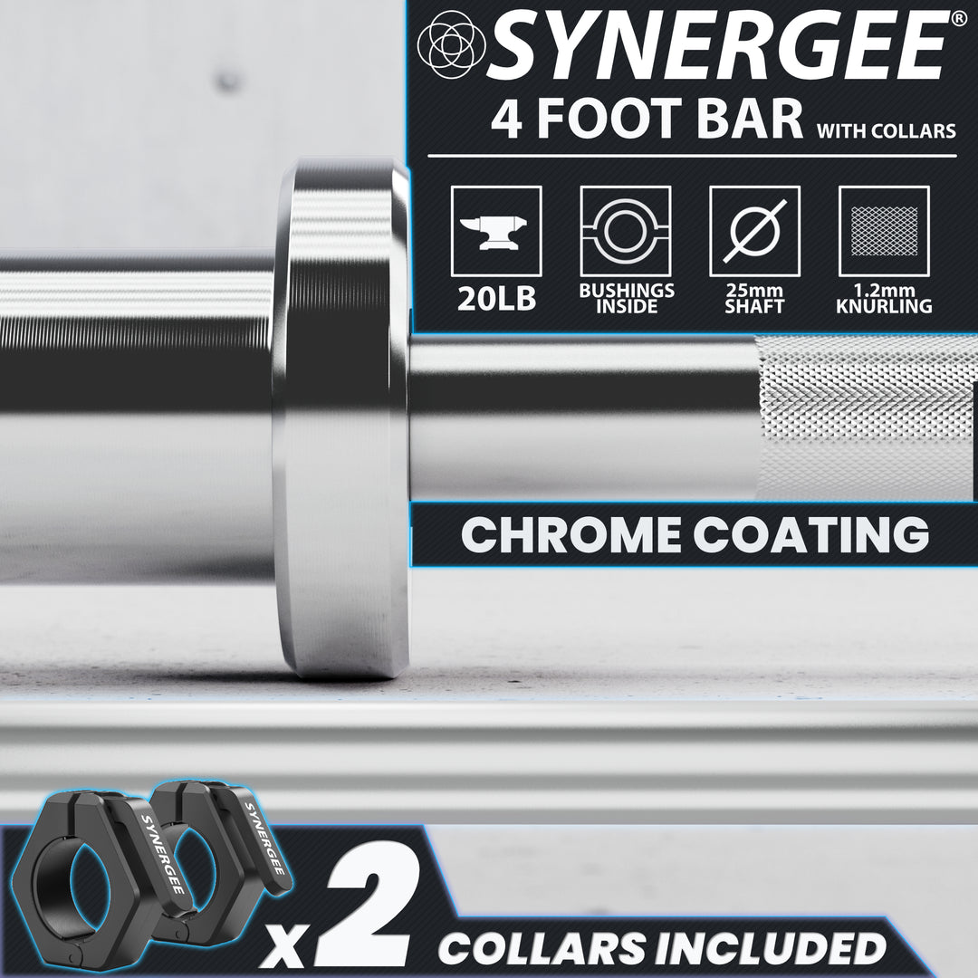 Synergee 4-Foot & 4' 8" Barbell
