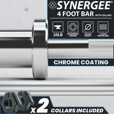 Synergee 4-Foot & 4' 8" Barbell