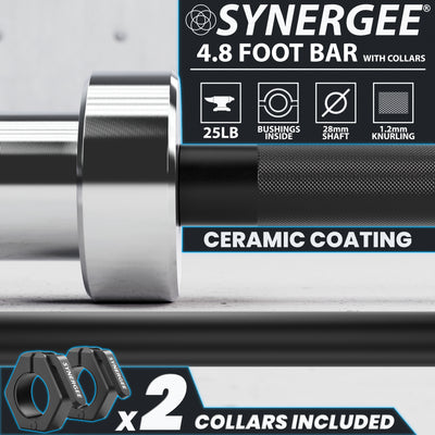 Synergee 4-Foot & 4' 8" Barbell