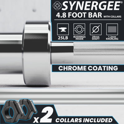 Synergee 4-Foot & 4' 8" Barbell