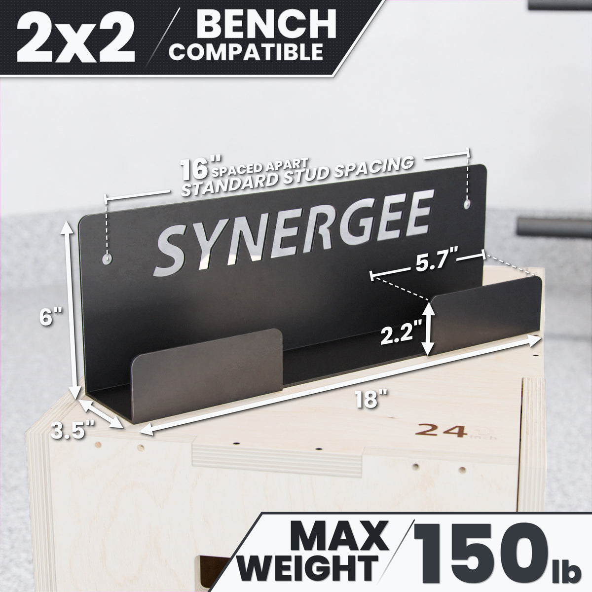 Synergee Weight Bench Storage Rack | Synergee Fitness USA
