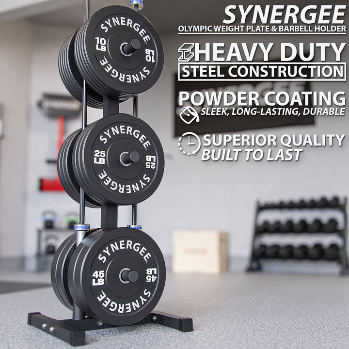 Synergee Olympic Weight Plate & Barbell Holder