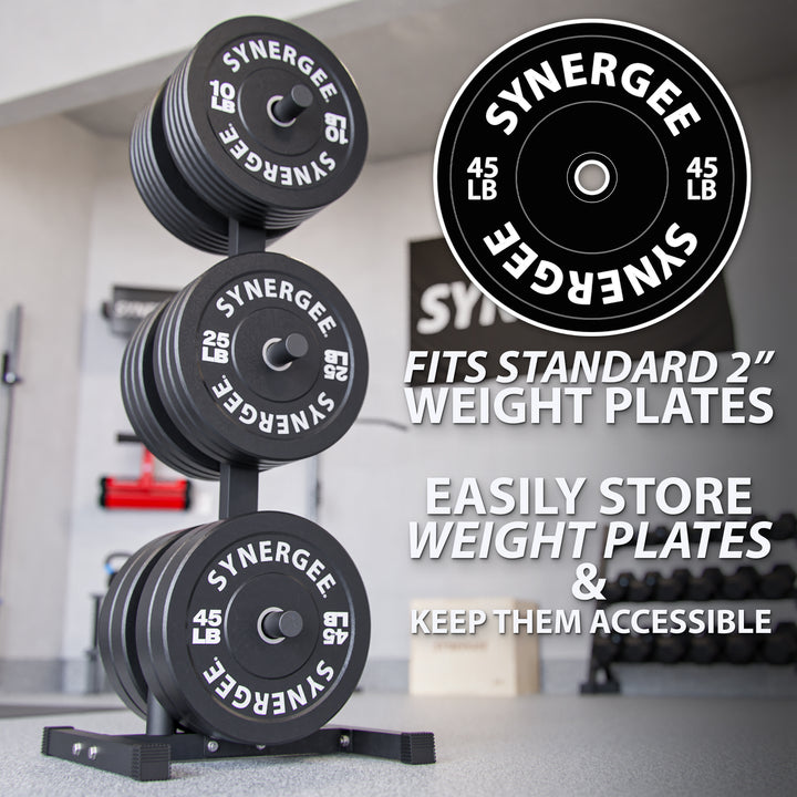 Synergee Olympic Weight Plate & Barbell Holder