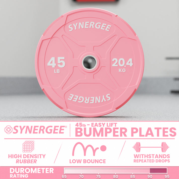 Synergee Pink EZ Grip Bumper Plates