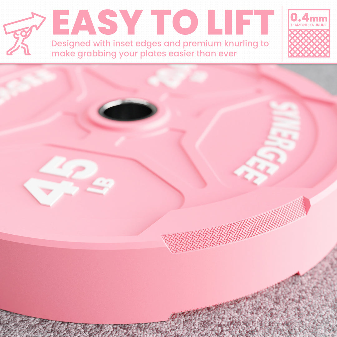 Synergee Pink EZ Grip Bumper Plates
