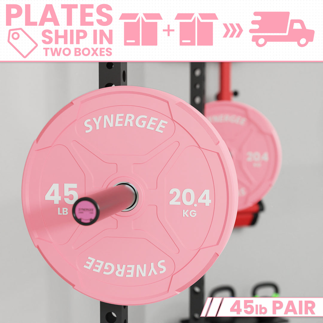 Synergee Pink EZ Grip Bumper Plates