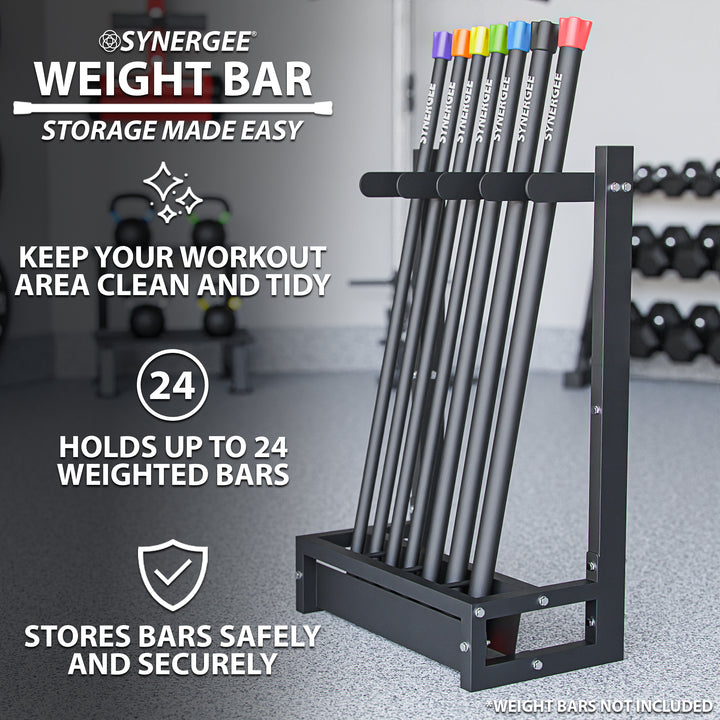 Rack for weight bar on sale